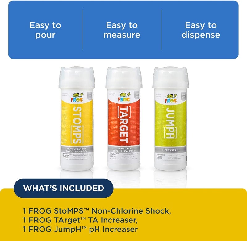 Frog StoMPS Non-Chlorine Shock Oxidizer & JumpH pH and Target Total Alkalinity Increaser for Hot Tubs and Swim Spas - 2 lb Bottles with TruDose Measuring Caps for Easy Maintenance & Balancing - Image 3
